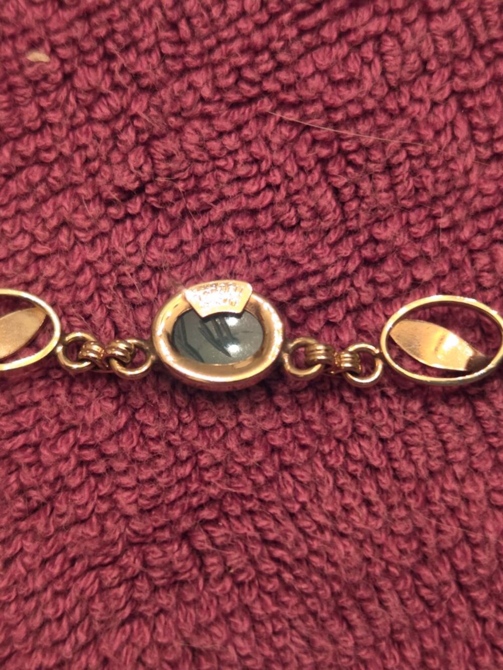 Van Dell Vintage 12K GF Semi-Precious Stone Scarab Necklace - Like New - Picture 11 of 14